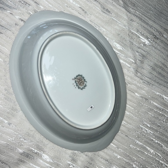 RC SERVING BOWL VTG 1960s PATTERN NORITAKE 564 VICTORIAN ROSES AND LAUREL WREATH - Picture 5 of 10